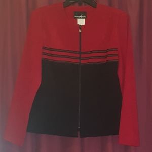Positive Attitude red/black size 8, VENUS WHITE jacket size 10, Metro boy grey 8